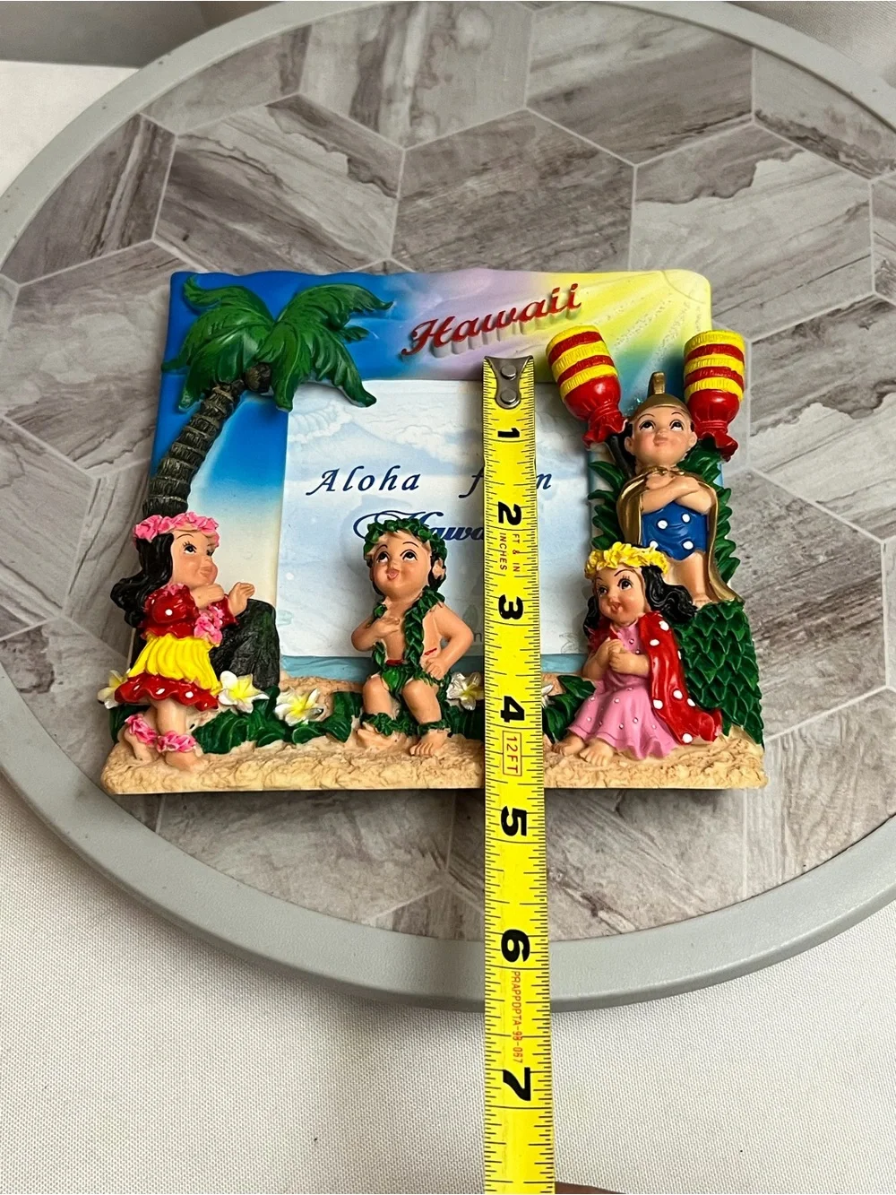 Hawaii Aloha 4x6 Photo Frame Hula Kids Palm Tree Souvenir NIB Asia Crown Ent